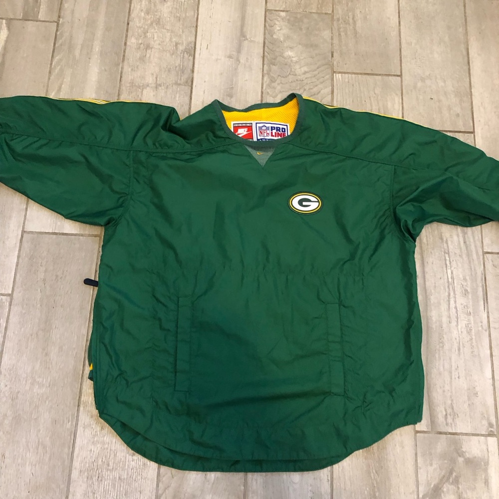 Vintage Green Bay Packers Nike Windbreaker Jacket Size Medium